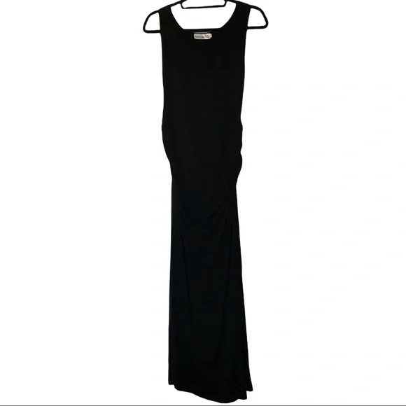brown and black striped maxi dress A-Line Casual Striped Maxi Dress with Shoulder Ties Khaki / Small